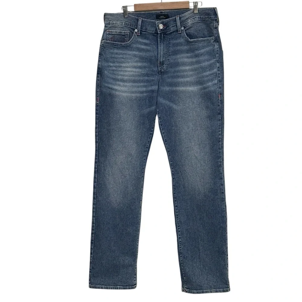 NEW TRUE RELIGION Ricky Straight Jean Light Delightful Wash Relaxed Size‎ 34 x34